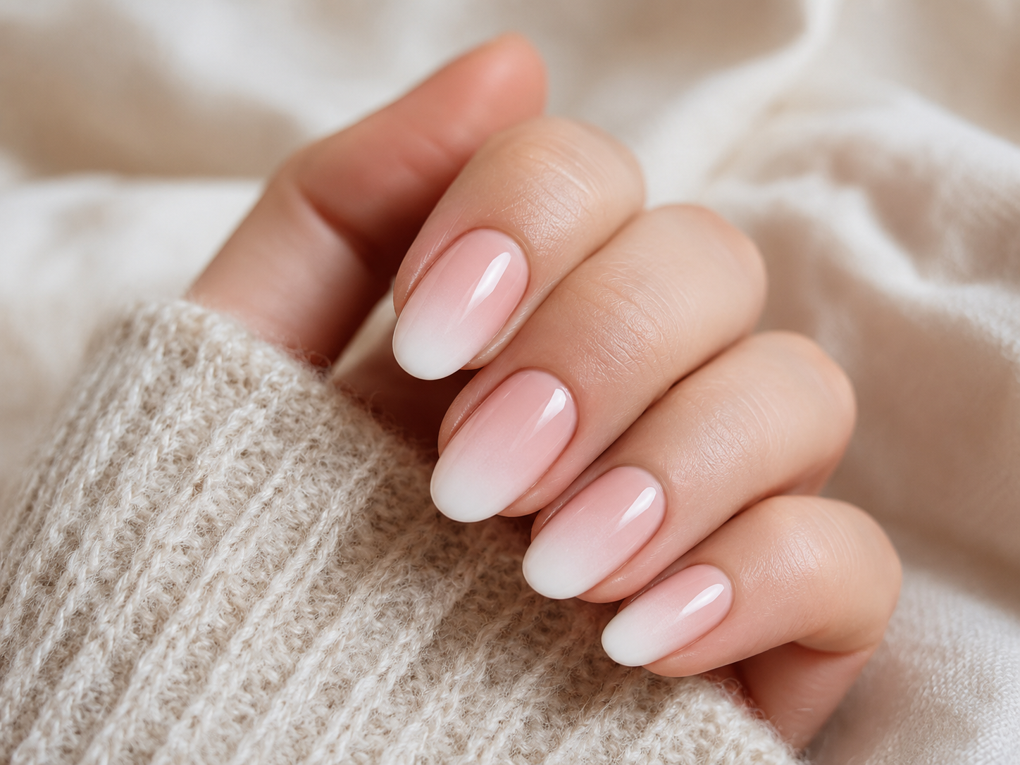 Soft sponge ombré nail art tutorial using two polish colours