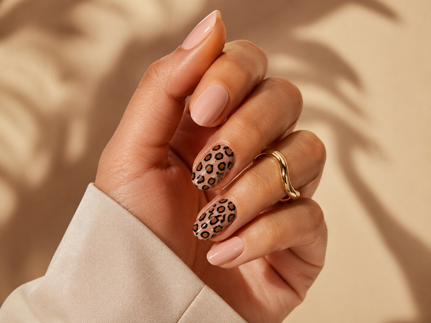 Easy leopard-spot nail art tutorial with irregular dots