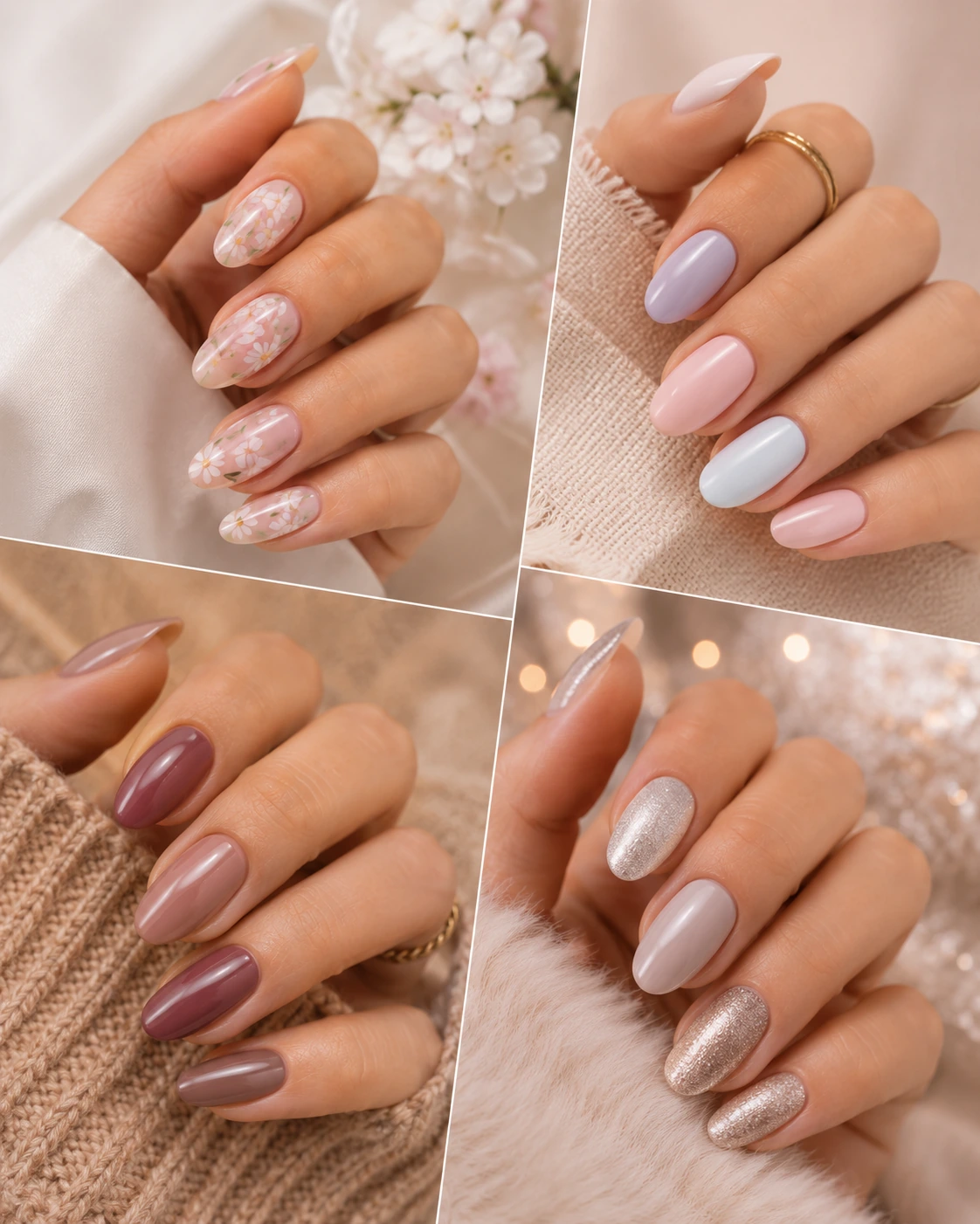 Seasonal summer nail art ideas with flowers and color
